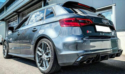 SOTTO PARAURTI AUDI A3 8V SPORTBACK SLINE 2012-2015 DIFFUSORE NERO LUCIDO
