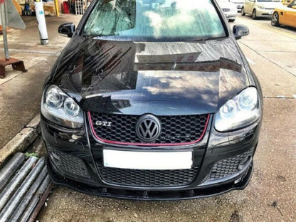 VW GOLF 5 V MK5 LAMA SOTTO PARAURTI ANTERIORE IN ABS LOOK SPORTIVO NERO