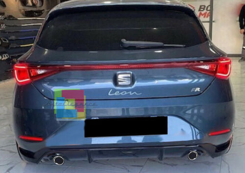 SEAT LEON KL 2019+ SPOILER FR POSTERIORE SOTTO PARAURTI DIFFUSORE 1+1 ABS 0203