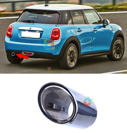 MINI F55 F56 2013+ ONE COOPER TERMINALE DI SCARICO SINGOLO CROMATO ACCIAIO INOX