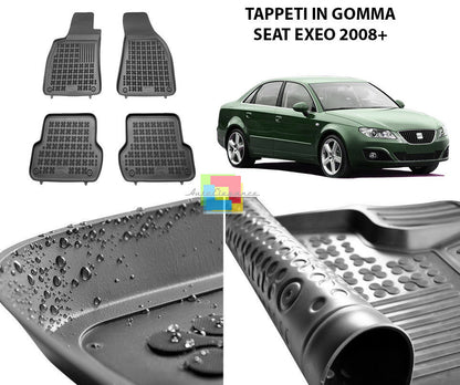 SEAT EXEO 2008 IN POI TAPPETINI AUTO IN GOMMA - TAPPETI TOP QUALITA -1-