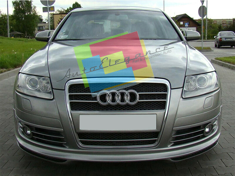 SOTTO PARAURTI PER AUDI A6 C6 4F 2005 AL 2008 SPOILER ANTERIORE DESIGN S6 RS6 -
