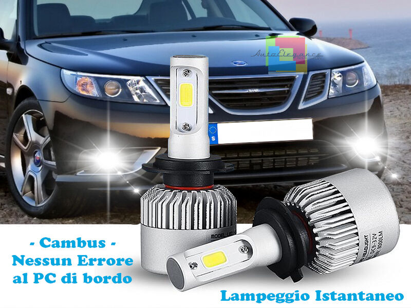 LAMPADE FENDINEBBIA A LED CREE SAAB 9-3 93 2008+ CAMBUS BIANCO GHIACCIO