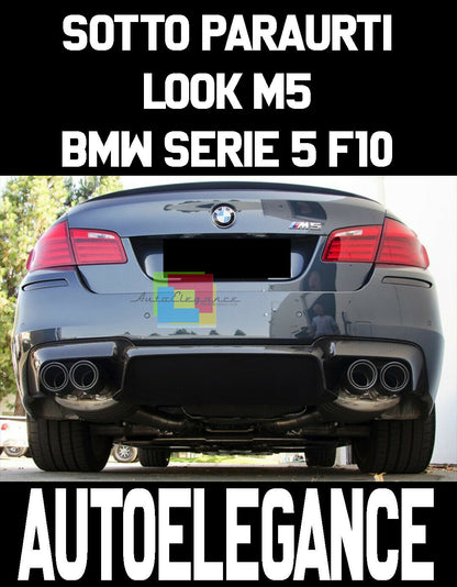 BMW SERIE 5 F10 2010-2017 BERLINA DIFFUSORE SOTTO PARAURTI ABS / PLASTIC LOOK M5 AUTOELEGANCERICAMBI