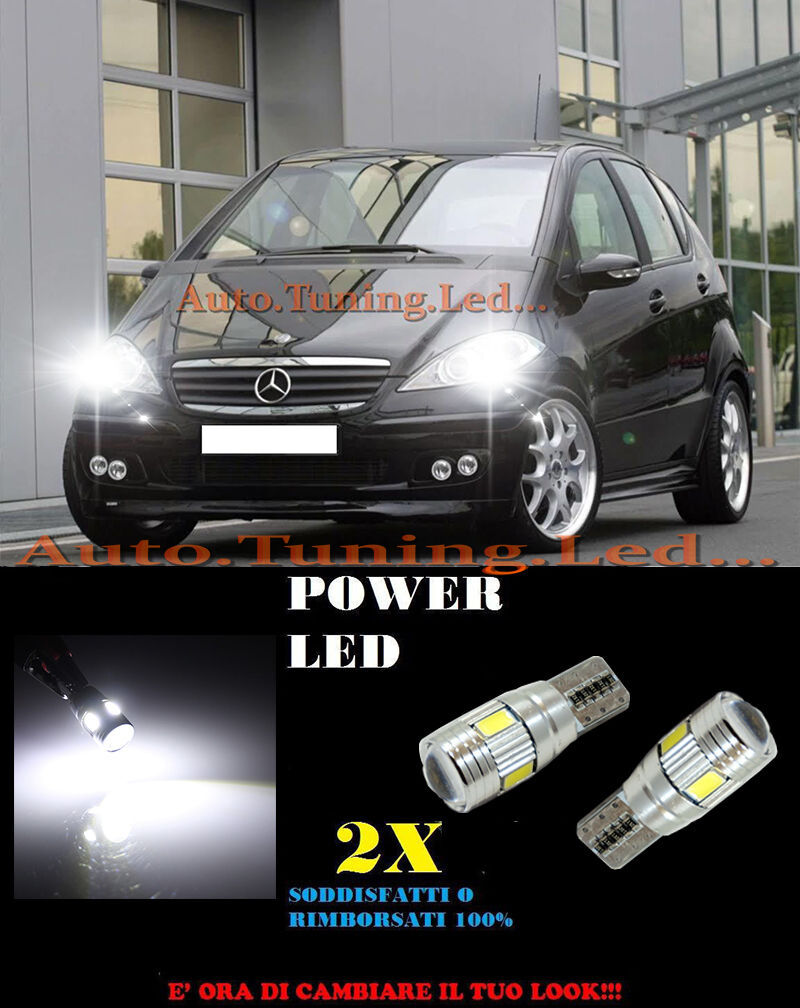 LUCI POSIZIONE MERCEDES CLASSE A W169 CANBUS T10 BIANCO 6 LED SUPER QUALITA