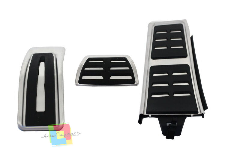 PEDALIERA CAMBIO AUTOMATICO Audi Q5 8R 2008-2016 - INOX GOMMA ANTISCIVOLO NERO