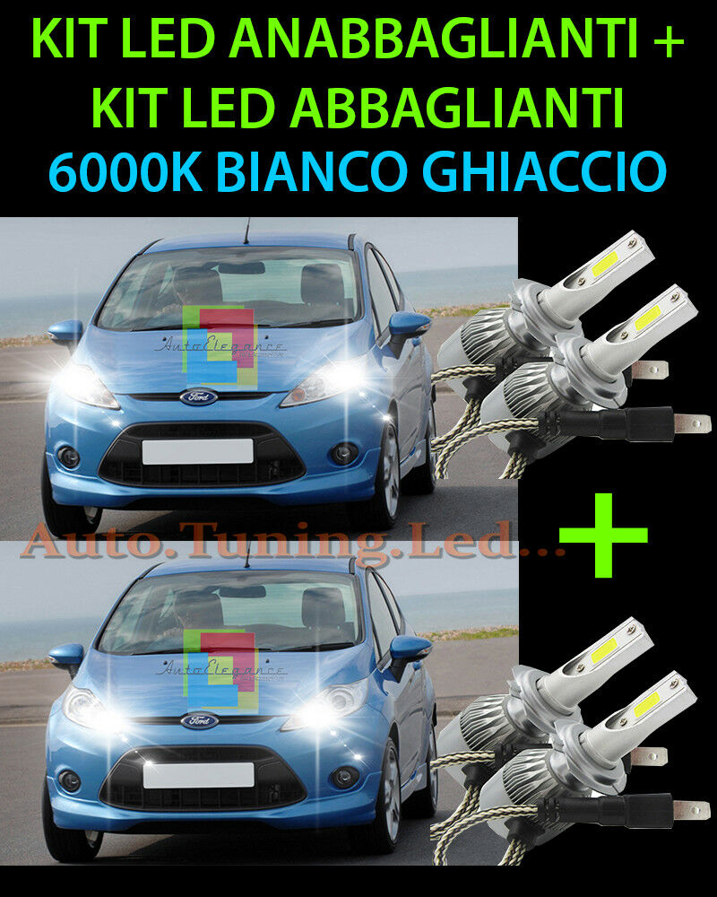 KIT LED LAMPADE ABBAGLIANTI & ANABBAGLIANTI PER FORD FIESTA MK7 2008+ -.