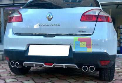 RENAULT MEGANE 3 III SOTTO PARAURTI POSTERIORE DIFFUSORE QUATTRO TERMINALI ABS -