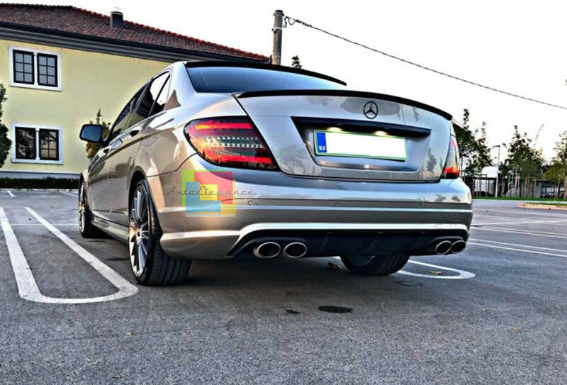 MERCEDES W204 SEDAN 2007-2012 REAR SPOILER HOOD LOOK C63 AMG