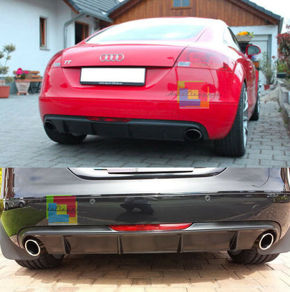 DIFFUSORE SOTTO PARAURTI POSTERIORE PER AUDI TT 8J 2006-2014 DOPPIA USCITA .-