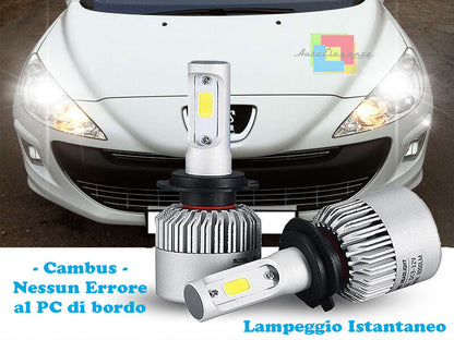 LAMPADE ANABBAGLIANTI LED PEUGEOT 308 07-14 LAMPEGGIO ISTANTANEO 6000K