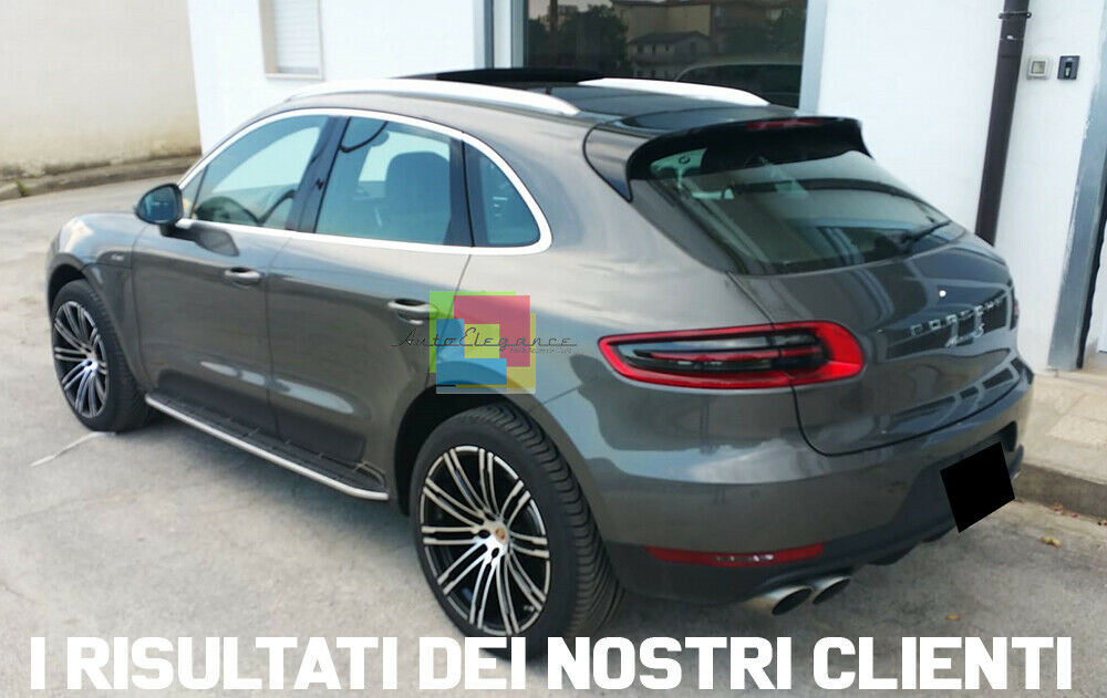 PEDANE LATERALI PORSCHE MACAN 2014+ SOTTOPORTA ANTISCIVOLO TOP QUALITA ALLUMINIO