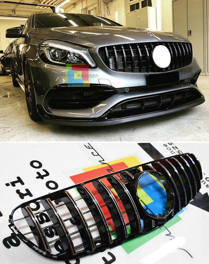 GRIGLIA ANTERIORE MERCEDES CLASSE A W176 2012-2015 CALANDRA AMG PROFILI SATINATI