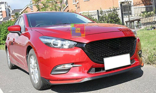 MAZDA 3 BM 2013+ BLACK FRONT GRILLE SPORTY HONEYCOMB LOOK NO LOGO