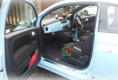 FIAT 500 2007 IN POI BATTITACCO ADESIVO CROMATI LOOK ABARTH 2 PEZZI