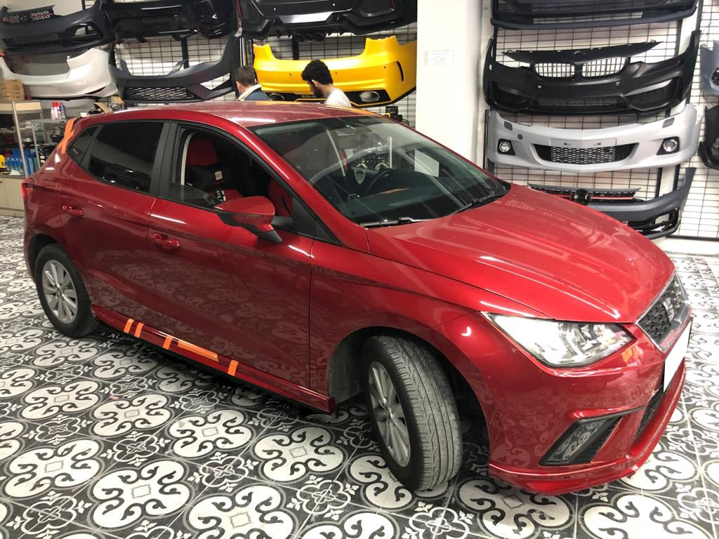 SEAT IBIZA V 2017+ MINIGONNE LATERALI SOTTO PORTA FR LOOK IN ABS