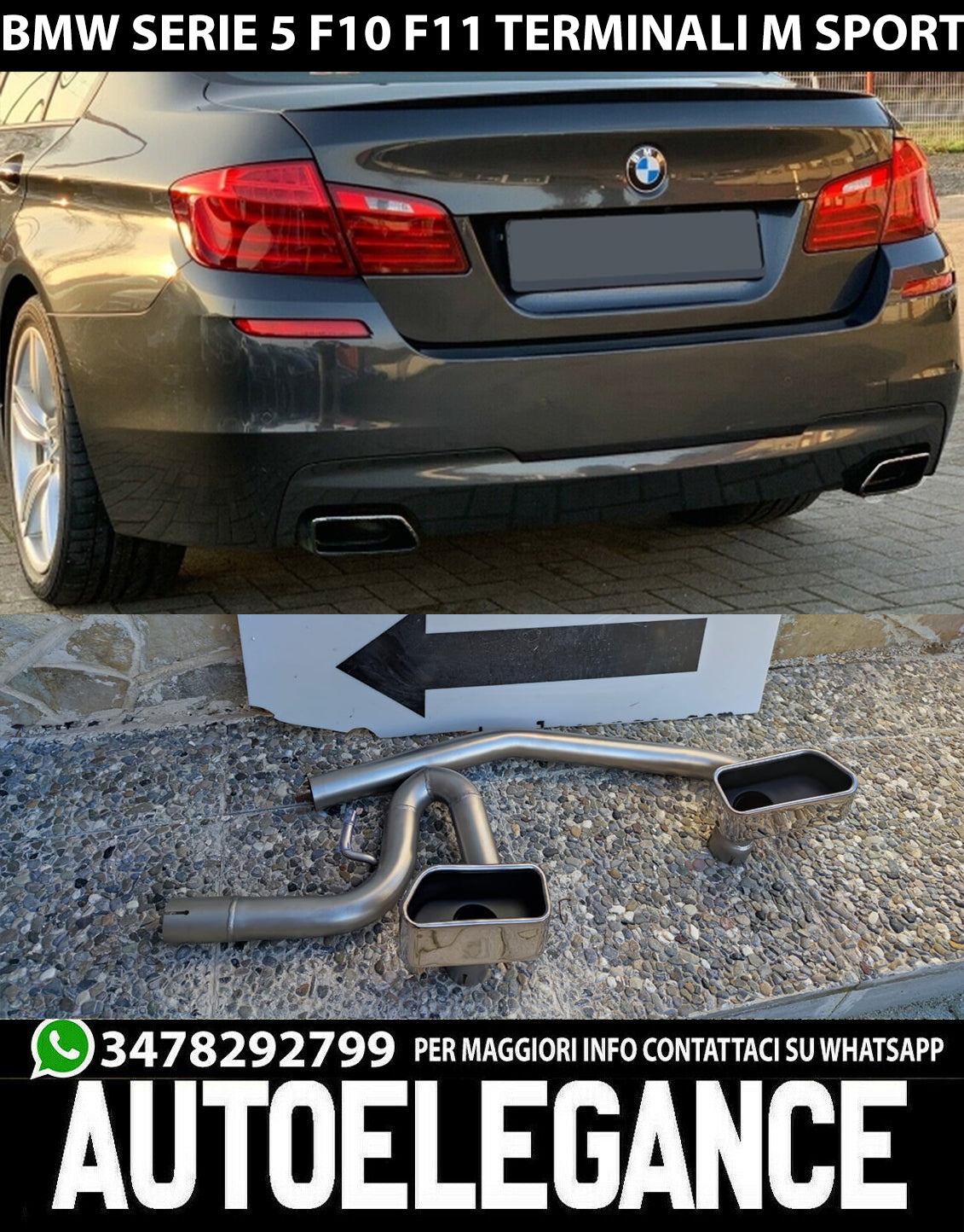 TERMINALI OVALI BMW SERIE 5 F10 F11 2011-2017