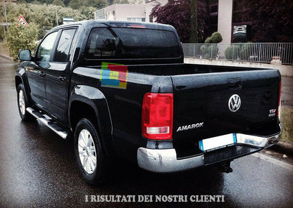 PEDANE ADATTE PER VW AMAROK 2010+ TUBI SOTTOPORTA LATERALI IN ACCIAIO INOX