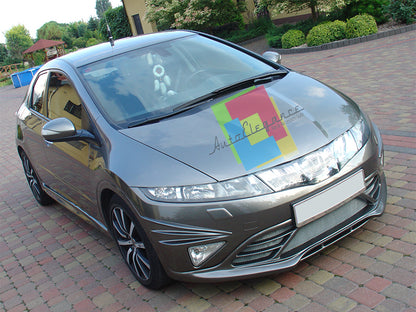 FRONT BUMPER UNDER + MUSTACHE HONDA CIVIC TYPE R 06-10 SPORTY LOOK