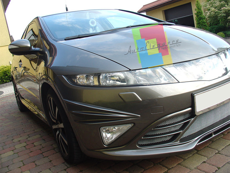 FRONT BUMPER UNDER + MUSTACHE HONDA CIVIC TYPE R 06-10 SPORTY LOOK