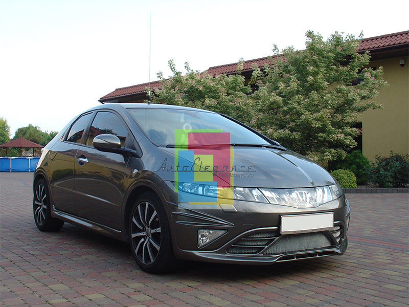 FRONT BUMPER UNDER + MUSTACHE HONDA CIVIC TYPE R 06-10 SPORTY LOOK