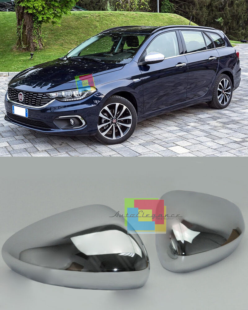 COVER ADESIVE SPECCHI FIAT TIPO 2015+ SPECCHIETTI RETROVISORI CROMATI AUTOELEGANCERICAMBI