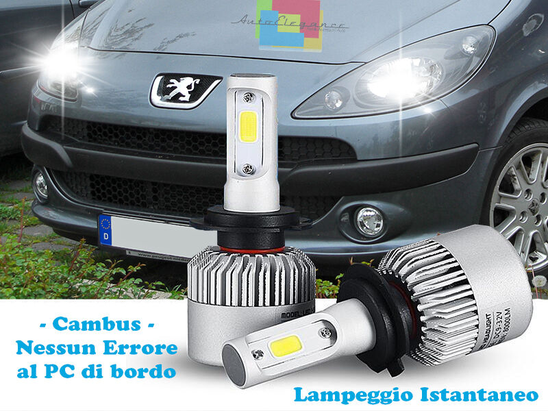 LAMPADE ABBAGLIANTI ANABBAGLIANTI LED PEUGEOT 1007 05-09 ISTANTANEO CREE