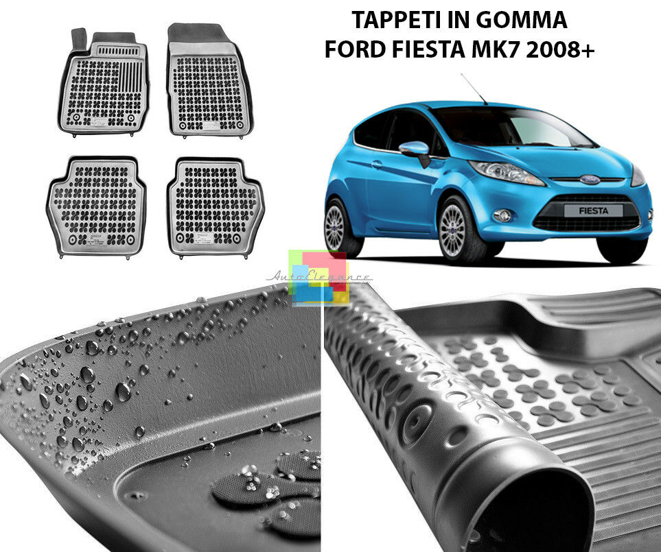 FORD FIESTA MK7 2008 IN POI TAPPETINI AUTO IN GOMMA - TAPPETI TOP QUALITA -1