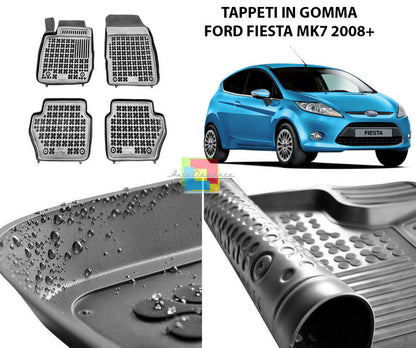 FORD FIESTA MK7 2008 IN POI TAPPETINI AUTO IN GOMMA - TAPPETI TOP QUALITA -1