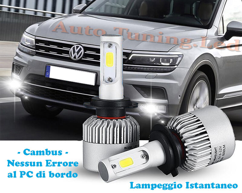 LAMPADE FENDINEBBIA A LED VW TIGUAN 2016+ CAMBUS BIANCO GHIACCIO CREE