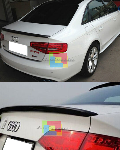 AUDI A4 B8 8K BERLINA 2008-2014 SPOILER POSTERIORE SUL COFANO IN ABS - AUTOELEGANCERICAMBI