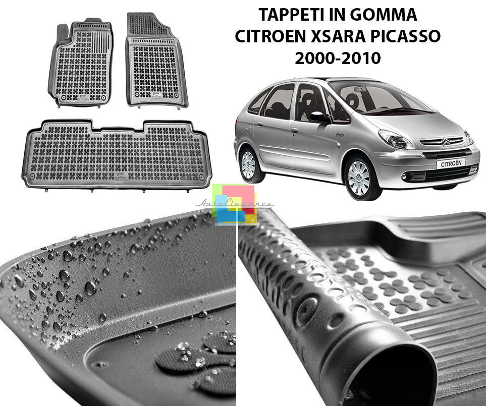 CITROEN XSARA PICASSO 2000-2010 TAPPETINI AUTO IN GOMMA - TAPPETI TOP QUALITA -1 AUTOELEGANCERICAMBI
