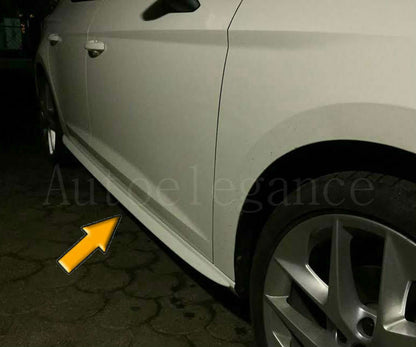 MINIGONNE LATERALI PER VW GOLF 7 2012 IN POI SPOILER SOTTO PORTA IN ABS