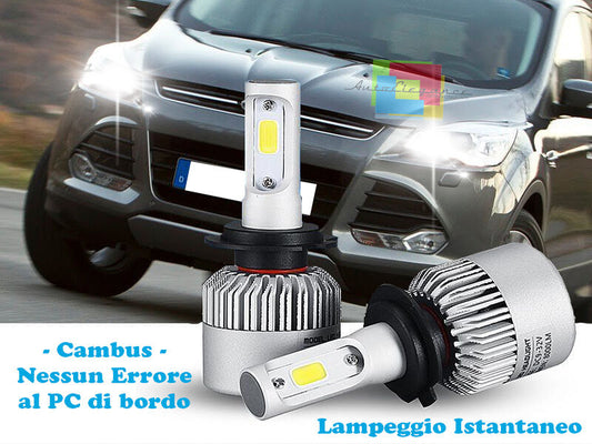 LAMPADE ABBAGLIANTI LED FORD KUGA II 2013+ LAMPEGGIO ISTANTANEO 6000K CREE