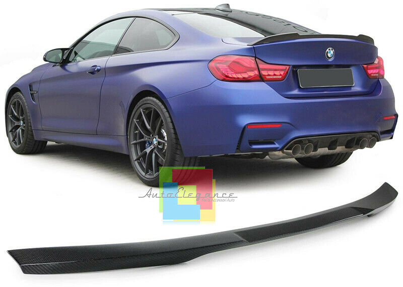 BMW SERIE 4 F32 COUPE 2013+ SPOILER POSTERIORE SUL COFANO ABS LOOK M4 CARBON AUTOELEGANCERICAMBI