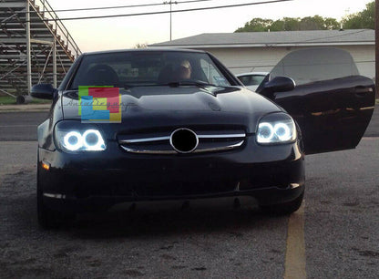 MERCEDES SLK R170 96-04 GRIGLIA ANTERIORE NERO / CROMATO LOOK AMG