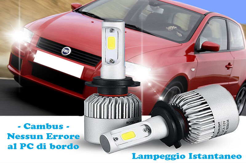 LAMPADE FENDINEBBIA A LED CREE FIAT STILO CAMBUS 6000K BIANCO GHIACCIO