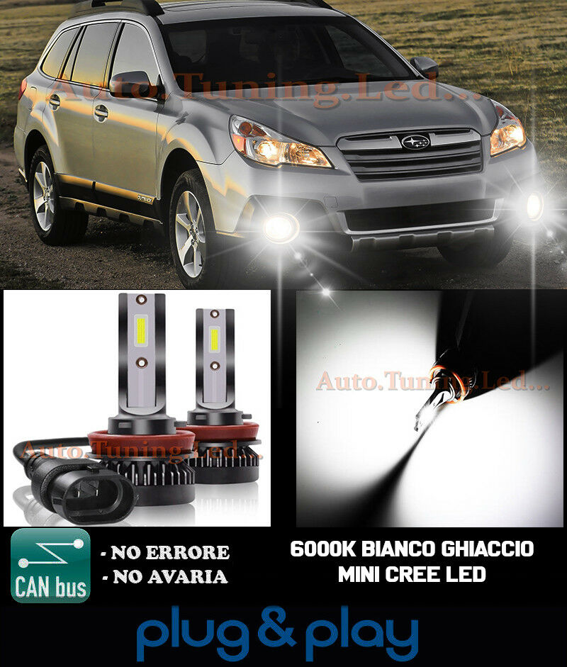 LAMPADE FENDINEBBIA A LED CREE SUBARU OUTBACK CAMBUS BIANCO GHIACCIO 8000LM