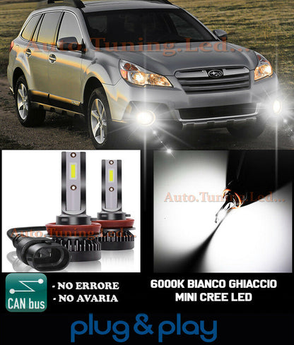 LAMPADE FENDINEBBIA A LED CREE SUBARU OUTBACK CAMBUS BIANCO GHIACCIO 8000LM