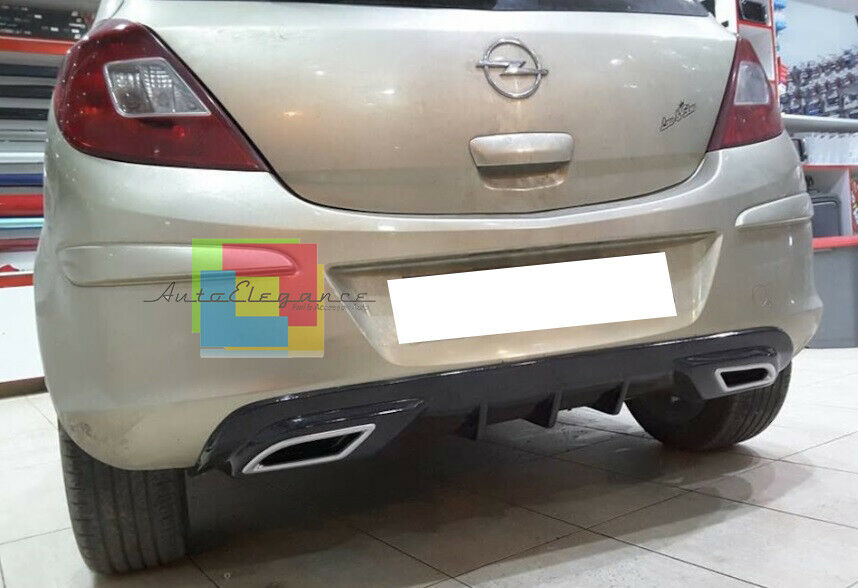 OPEL CORSA D 2006+ DIFFUSORE SOTTO PARAURTI DIFFUSORE TERMINALI CROMATI ABS -