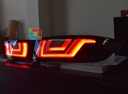 LIGHTBAR LED REAR LIGHTS RANGE ROVER EVOQUE 2011+ BLACK SMOKED DYNAMIC TAIL LIGHTS