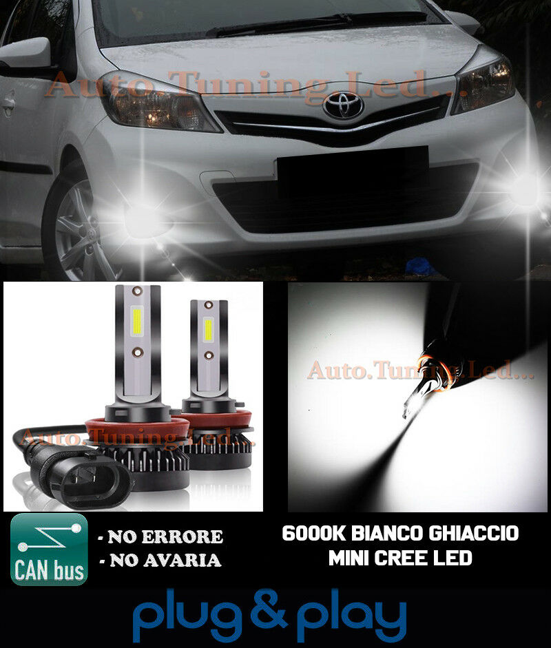 CREE LED FOG LIGHTS TOYOTA YARIS III CAMBUS WHITE 8000LM