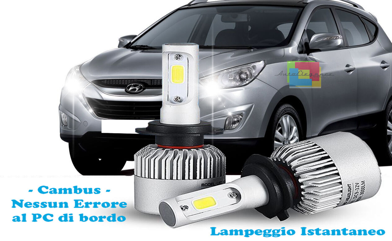 LAMPADE ABBAGLIANTI LED HYUNDAI ix35 10-13 CANBUS LAMPEGGIO ISTANTANEO