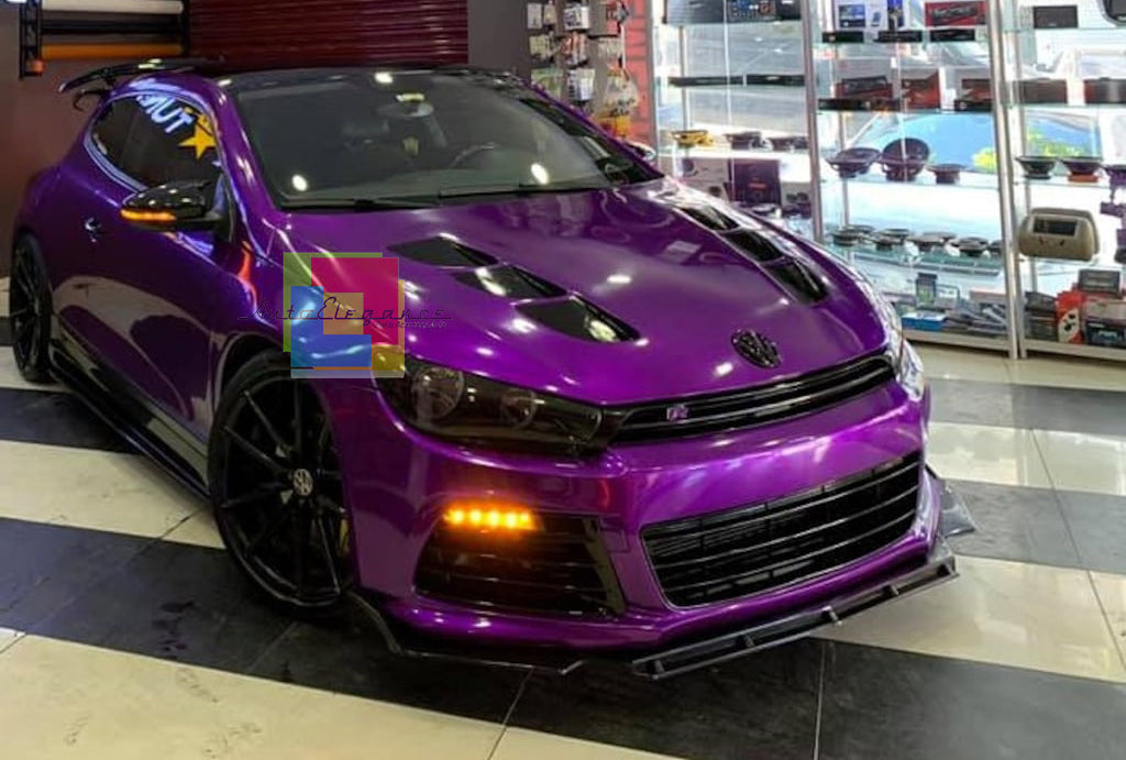 VW SCIROCCO 2008-2017 SPOILER SOTTO PARAURTI LAMA R NERO LUCIDO SPLITTER