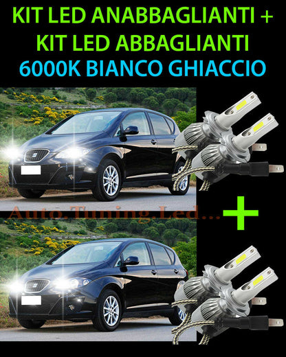 KIT LED LAMPADE ABBAGLIANTI & ANABBAGLIANTI PER SEAT ALTEA 2004 IN POI -.