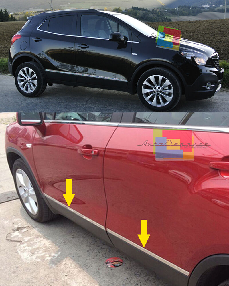 ADHESIVE MOLDINGS OPEL MOKKA 2014+SIDE CHROME STAINLESS STEEL