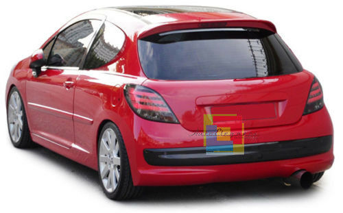 LIGHTBAR LED REAR LIGHTS PEUGEOT 207 2006+ BLACK SMOKED LIGHTS