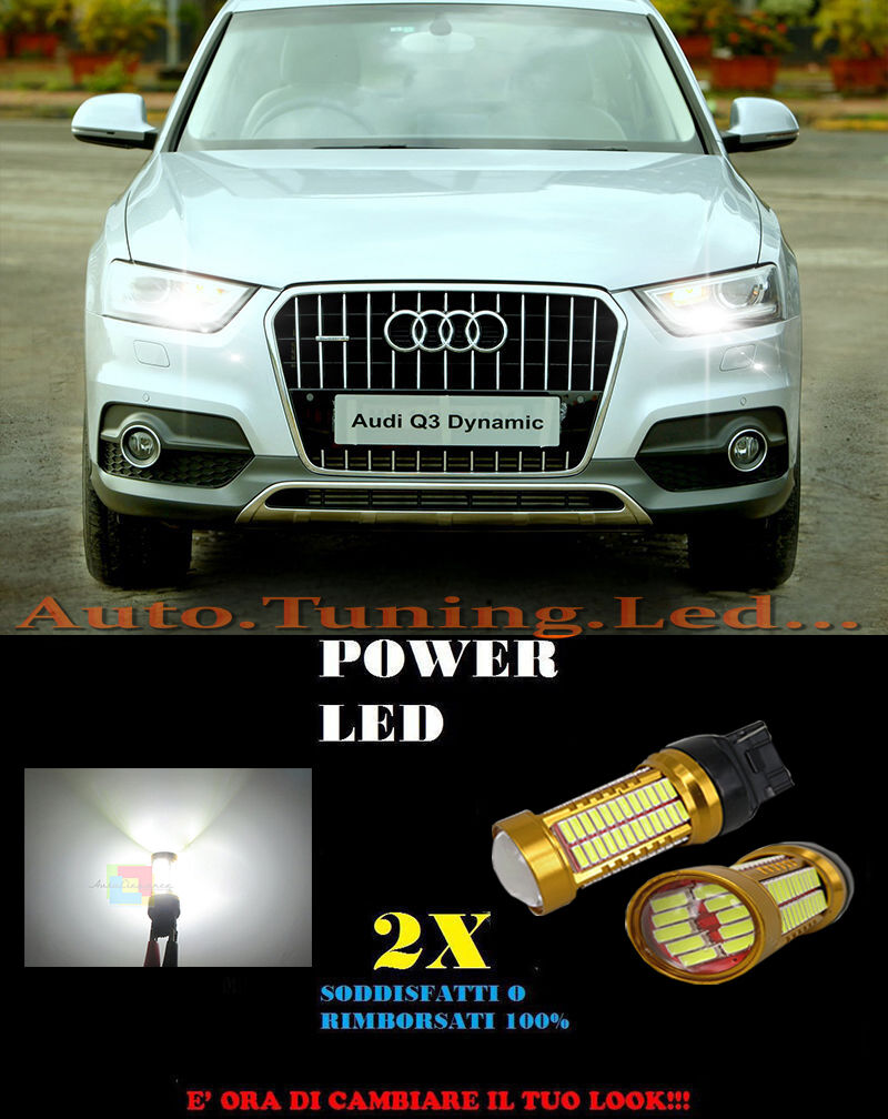 AUDI Q3 LUCI DIURNE T20 58 LED COPPIA NO ERROR BIANCO SUPER QUALITA' AUTOELEGANCERICAMBI