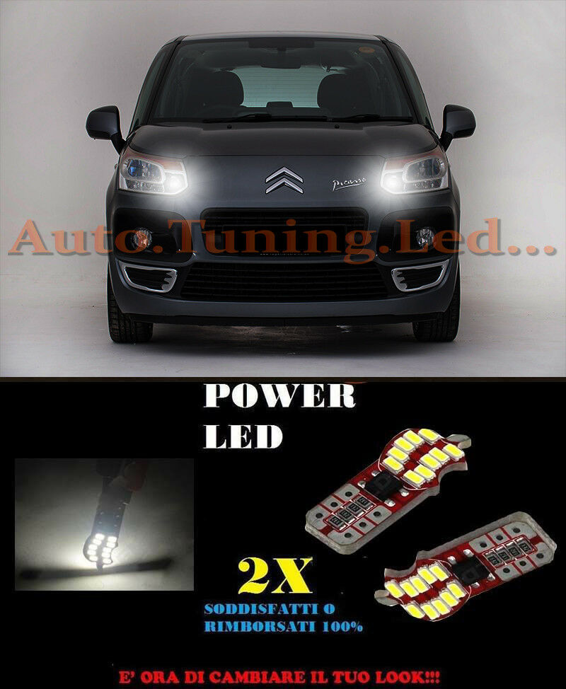LUCI POSIZIONE CITROEN C3 PICASSO CANBUS T10 BIANCO 20 LED SUPER QUALITA