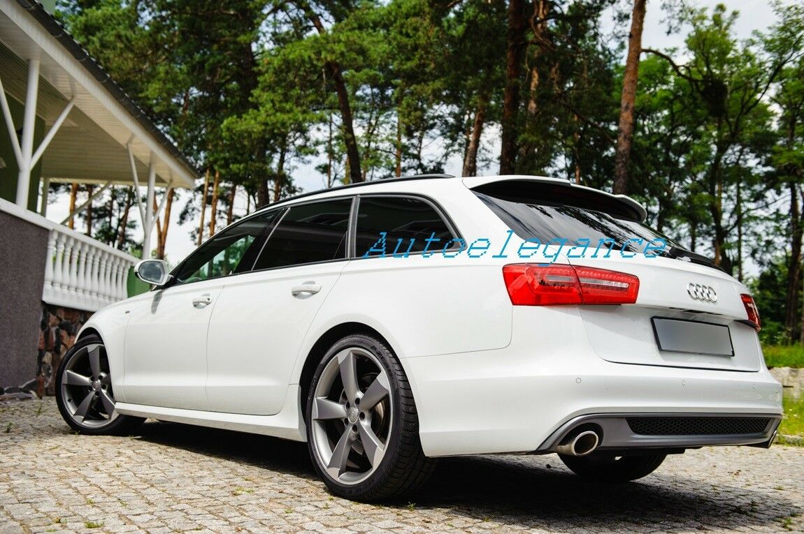 AUDI A6 C7 4G AVANT SPOILER POSTERIORE ALETTONE SUL TETTO ALETTONE LOOK RS6 AUTOELEGANCERICAMBI